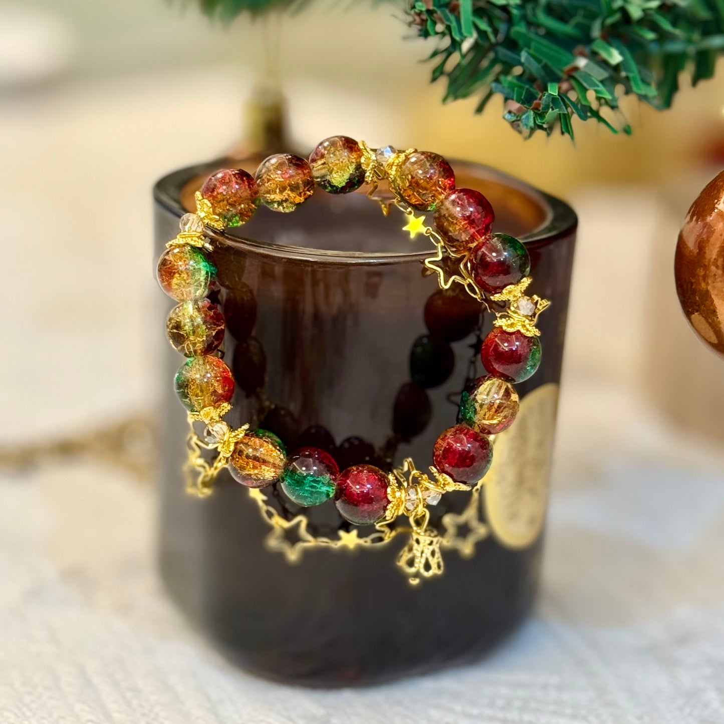 Christmas Starlight Beaded Bracelet